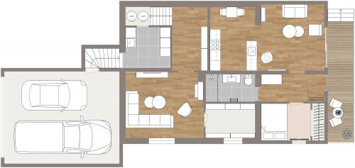 3 Story 5 Bedroom Layout