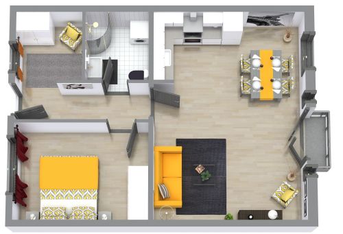Bright 1 Bedroom Floor Plans With Spacious Entry