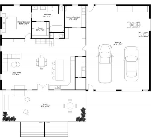 Barndominium House Plan Model 4264 Kayla