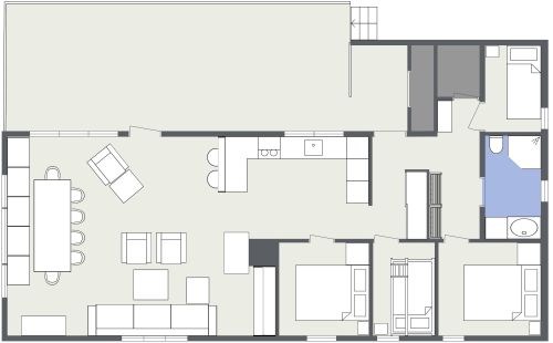 4 Bedroom Cabin Floor Plan