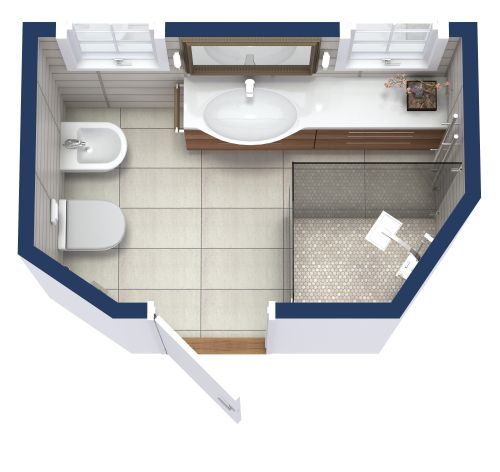 Classic 3/4 Bathroom Floor Plan 
