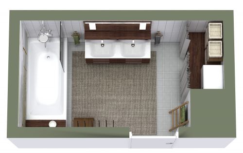 Rustic Bathroom Style With W/D