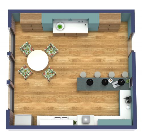 Peninsula Kitchen Floor Plan Design