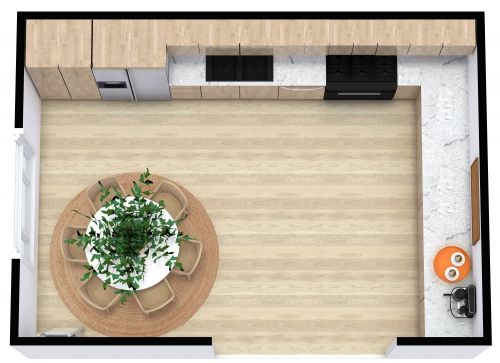 Large L-Shaped Kitchen Floor Plan