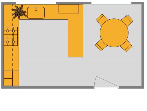 Peninsula Kitchen Floor Plan