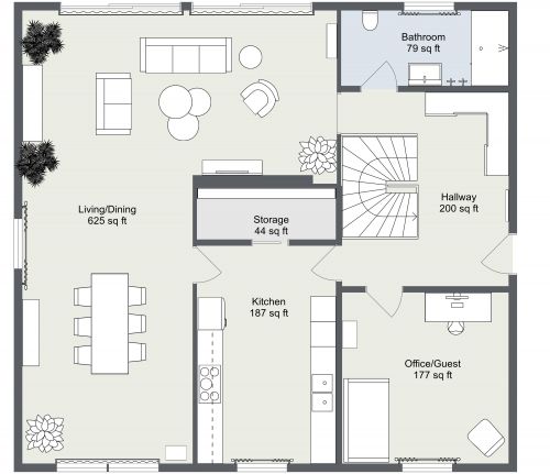 Family Home Floor Plan With 5 Bedrooms