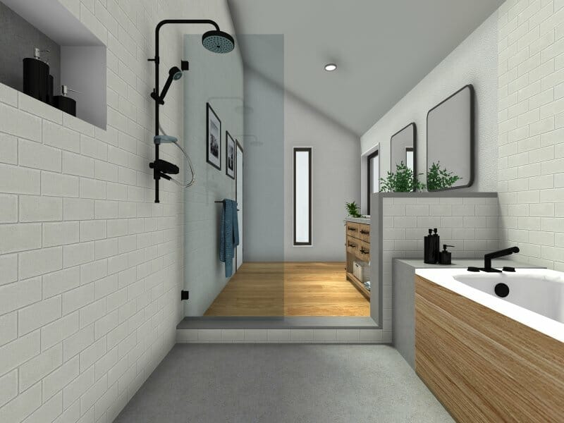 RoomSketcher Scandinavian Bathroom Style