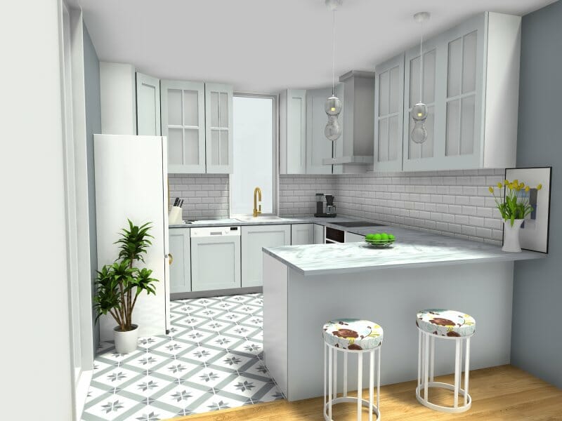 10x10 kitchen peninsula kitchen layout idea