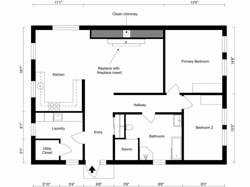 2D Floor Plan Visual Action Plan Surveyors