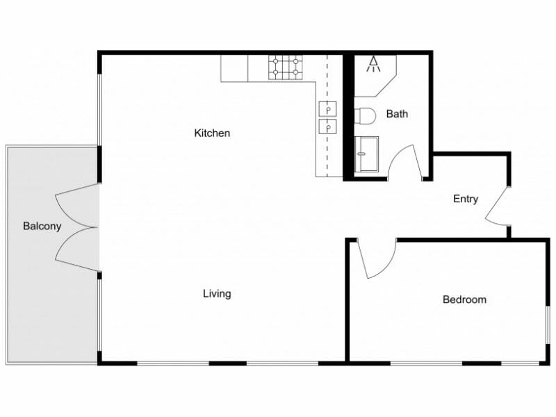 2D floor plan with labels