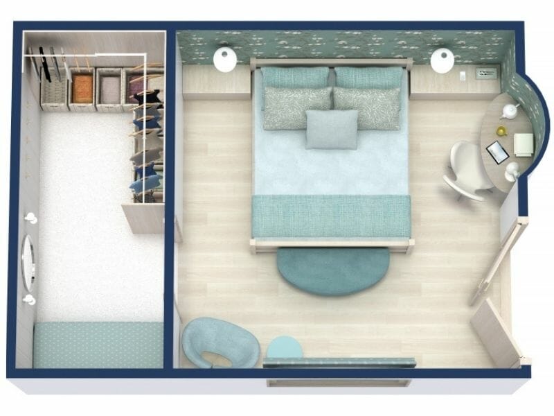 3d floor plan bedroom