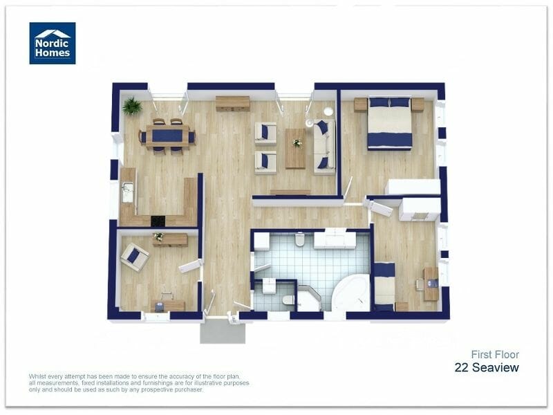 3D Floor Plan With Brand Colors and Logo