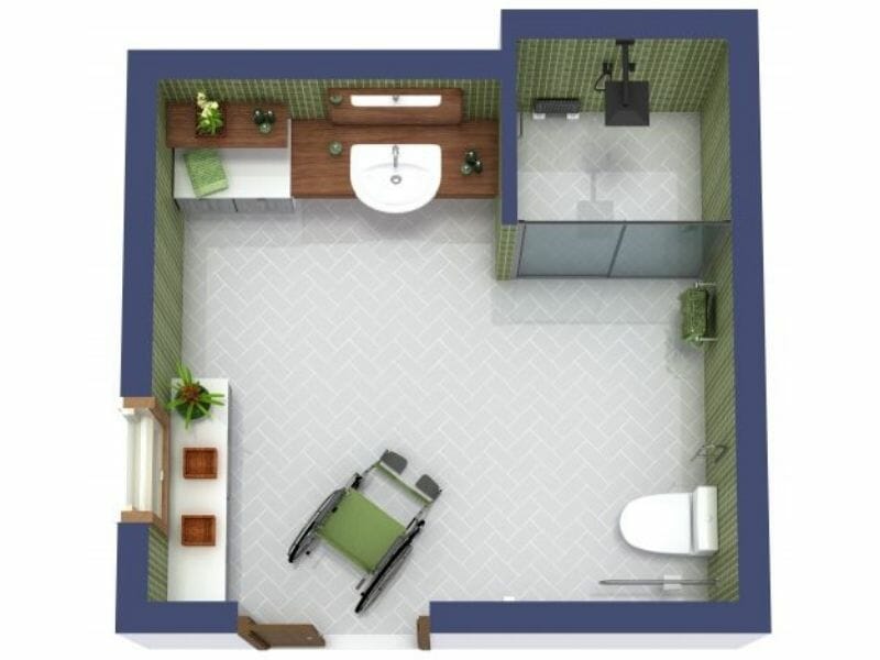 Accessible bathroom layout