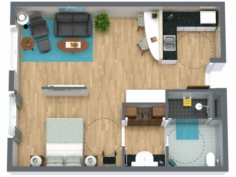 Assisted living 3D floor plan