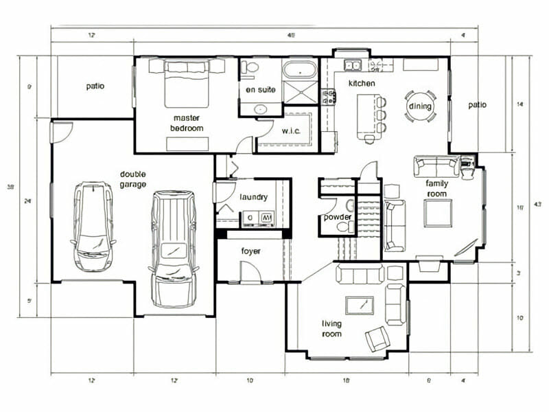 Floor plan cost CAD