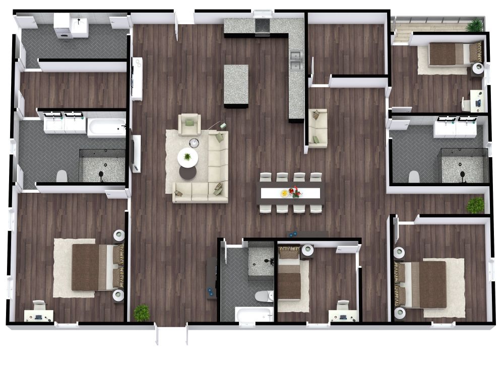 Barndominium 3D Floor Plan