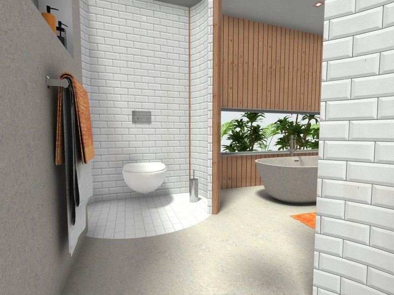 Boho chic bathroom design idea