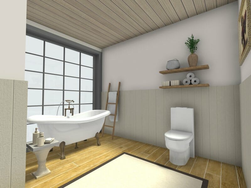 Country style bathroom design idea