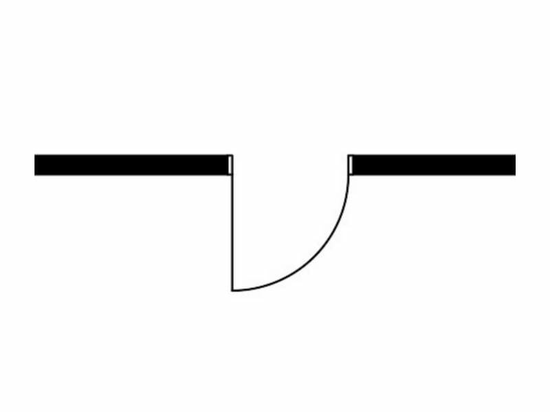 Floor plan door symbol