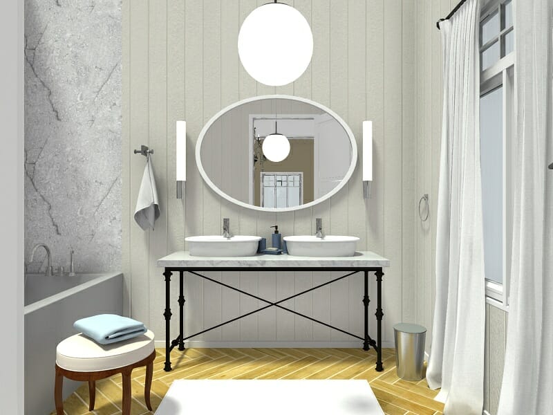 Parisian bathroom style remodel idea