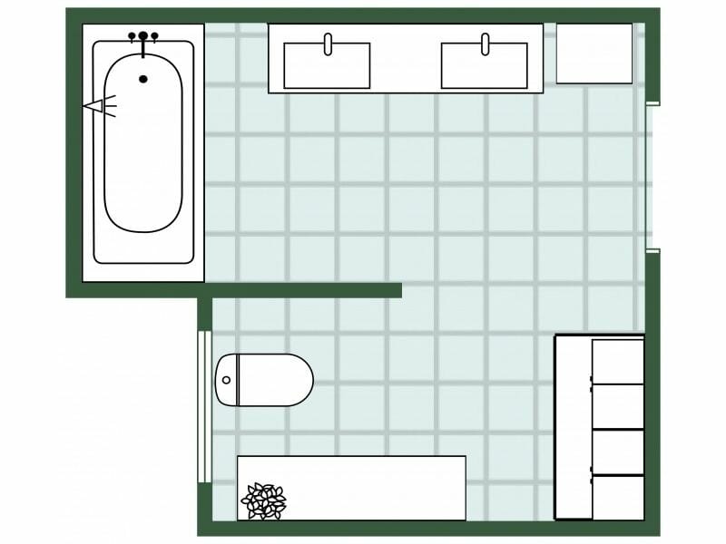Full Modern Master Bedroom 2D Floor Plan