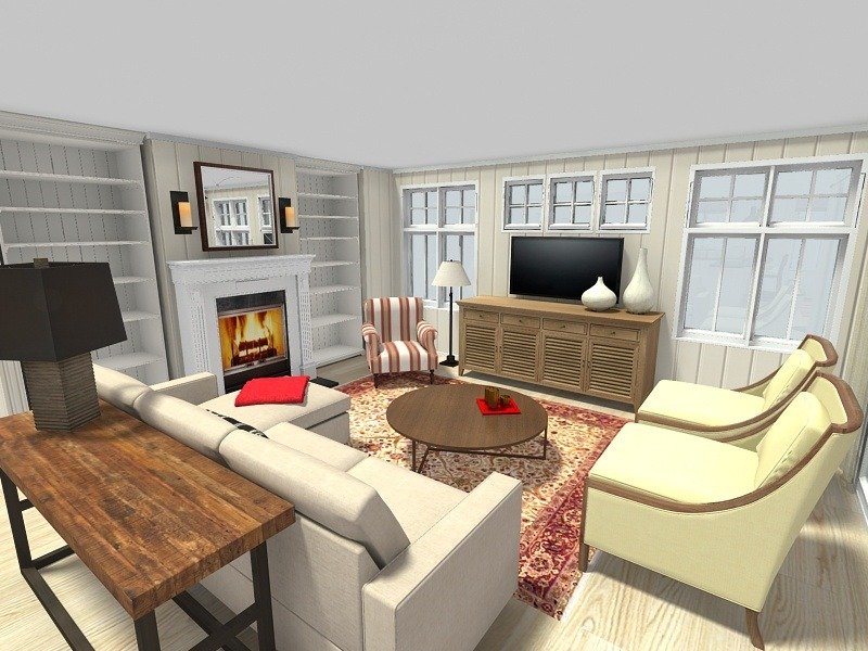 Living room home design layout