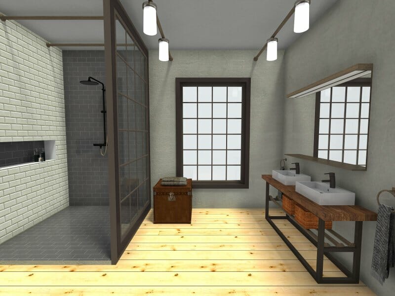 Industrial bathroom style