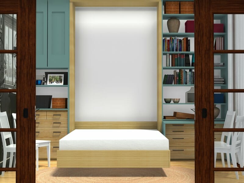 Interior design bedroom with Murphy's bed
