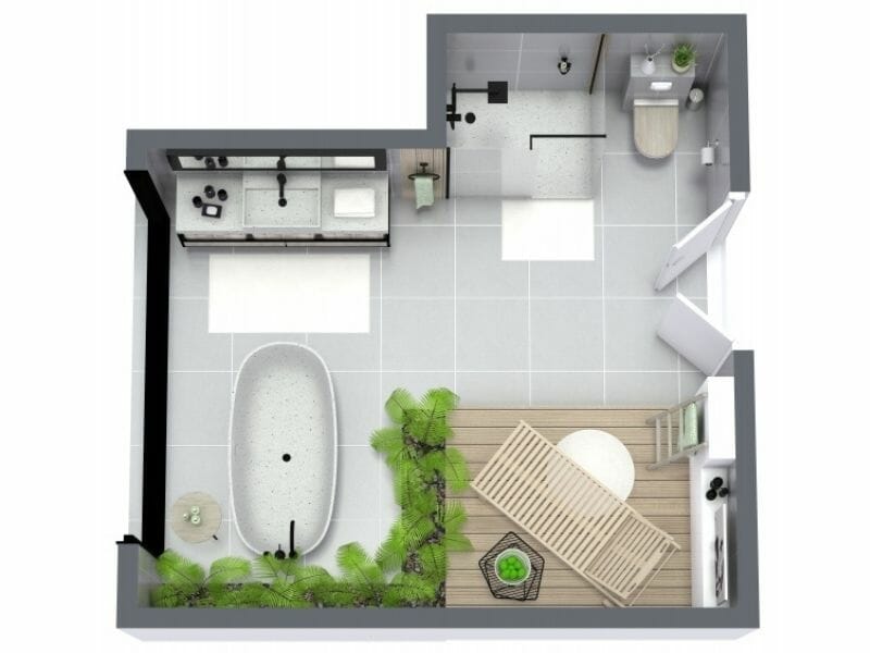 Large full bathroom remodeling idea