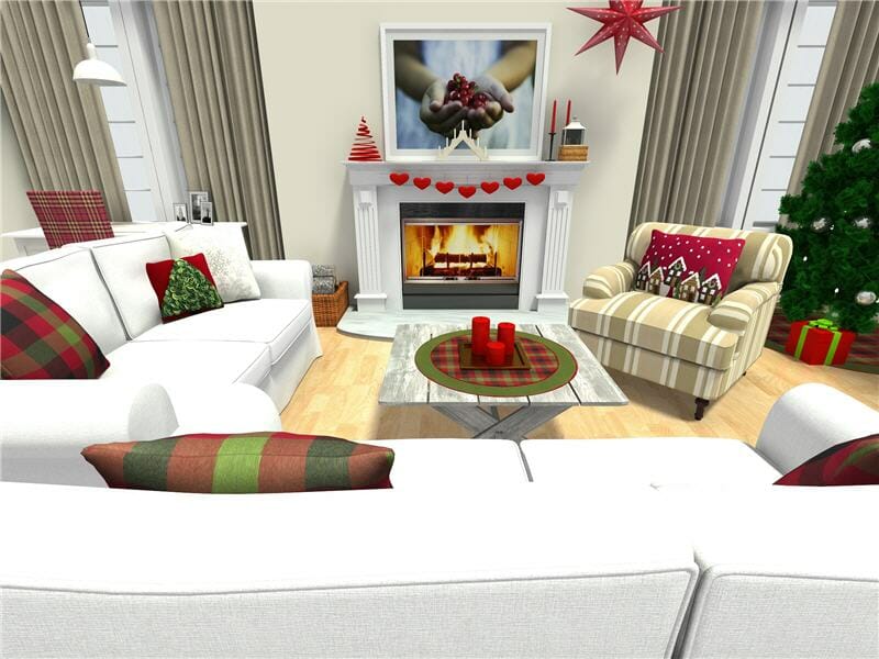 Christmas decorating idea living room