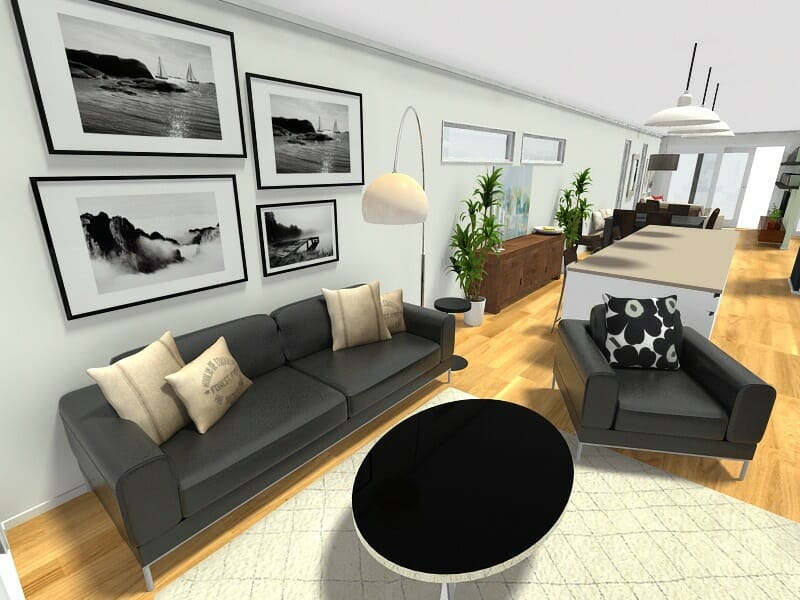 Living Room Lounge Interior Design by InHowzer 3D Photo