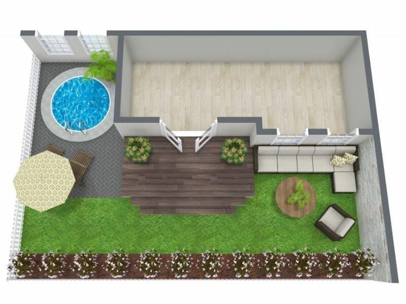 Luscious Garden Design Plan With Flower Bed