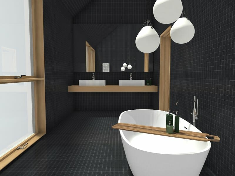 Black modern bathroom design