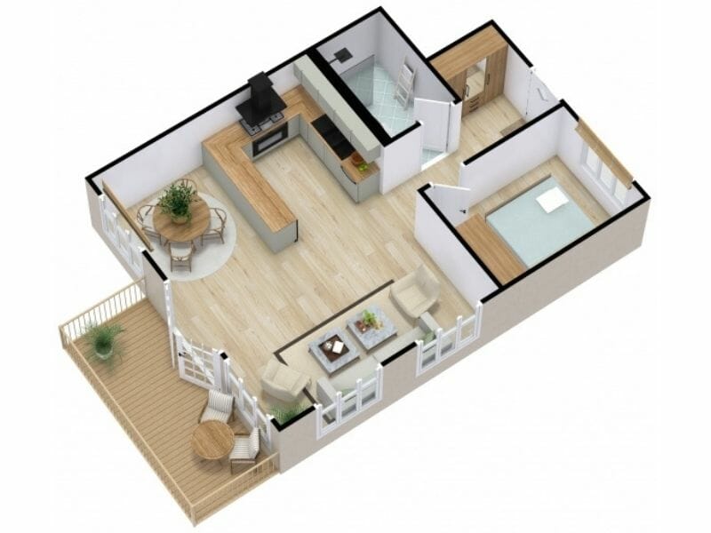 Natural Style 3D Floor Plan