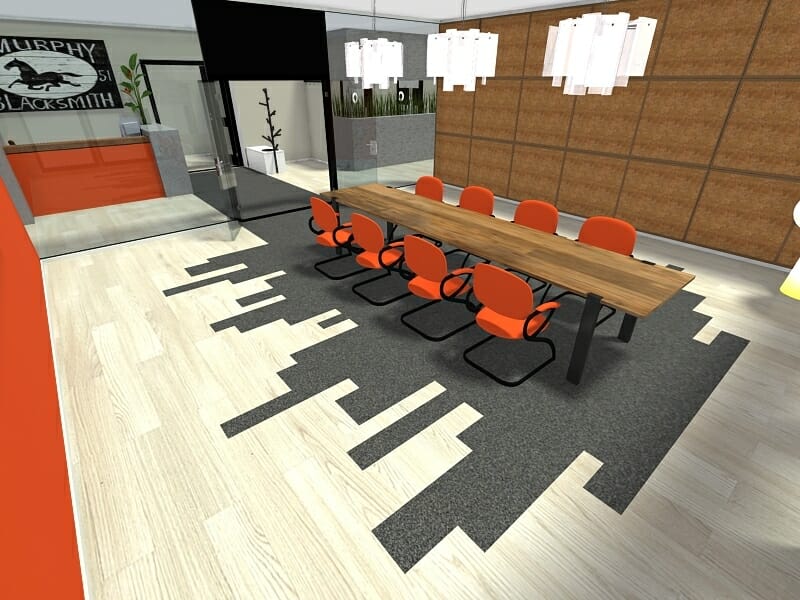 office design trend modern industrial style conference room