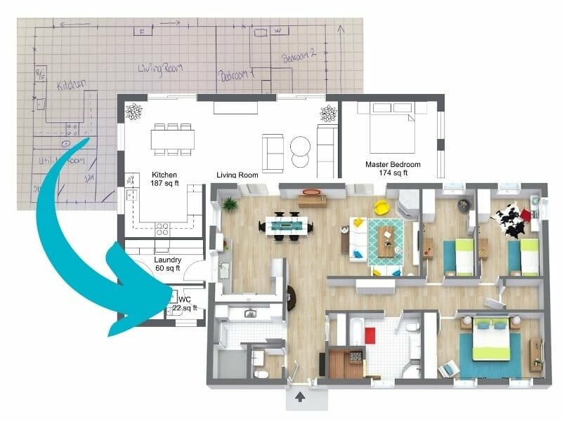 Order floor plans from blueprint to 2D and 3D Floor Plans