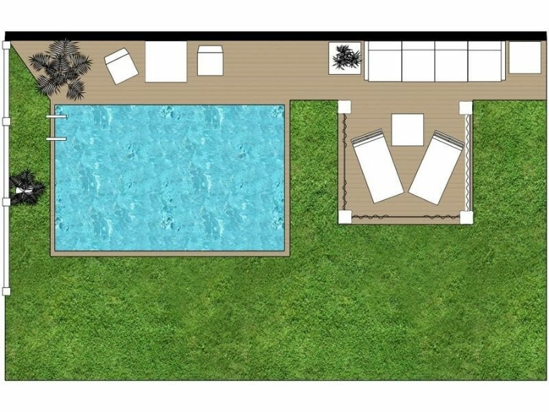 Outdoor Design Idea With Pool 2D Site Plan
