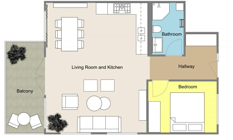 Standard UK style 2D floor plan
