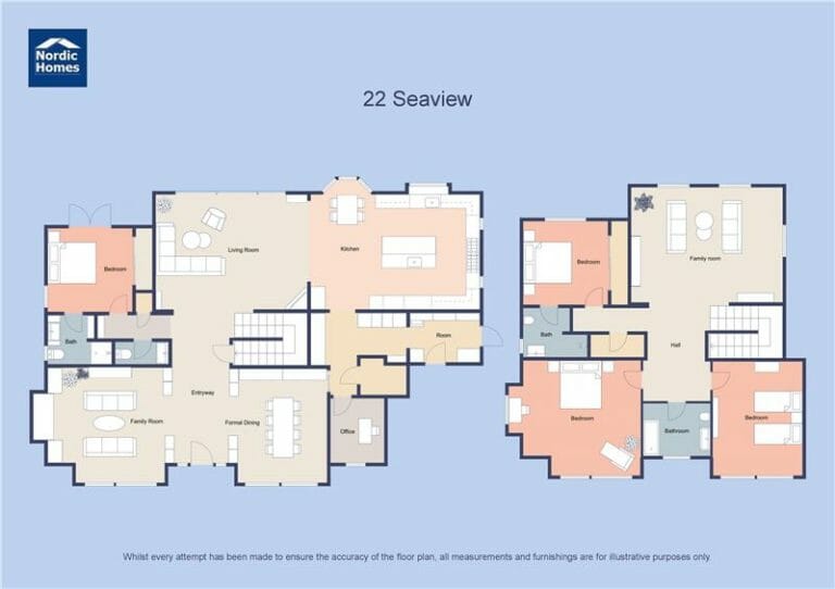 Project letterhead 22 Seaview 2D Floor Plan blue