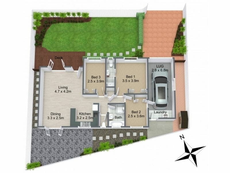Residential 3D Site Plan Layout