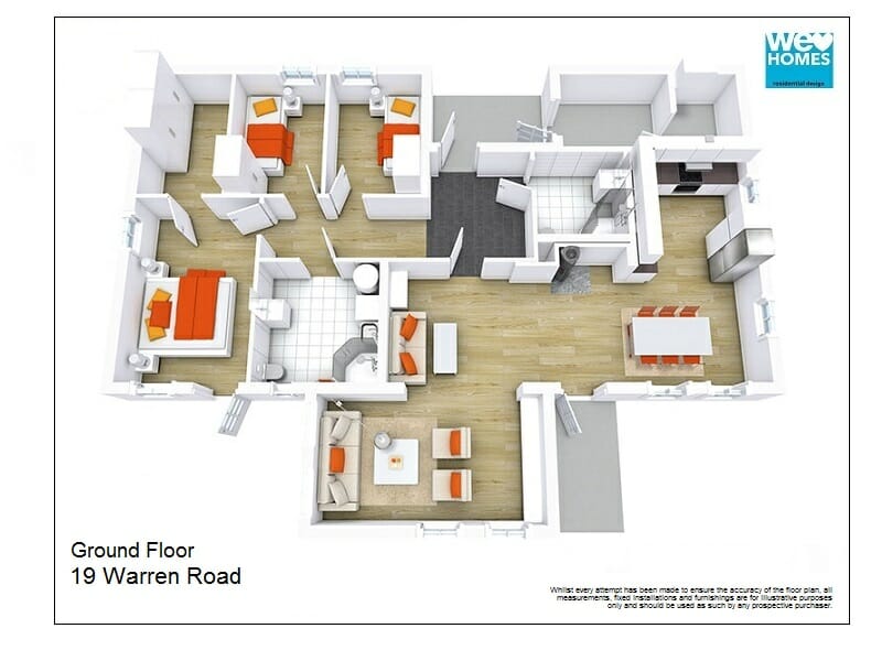 RoomSketcher 3D Floor Plans Letterhead Orange