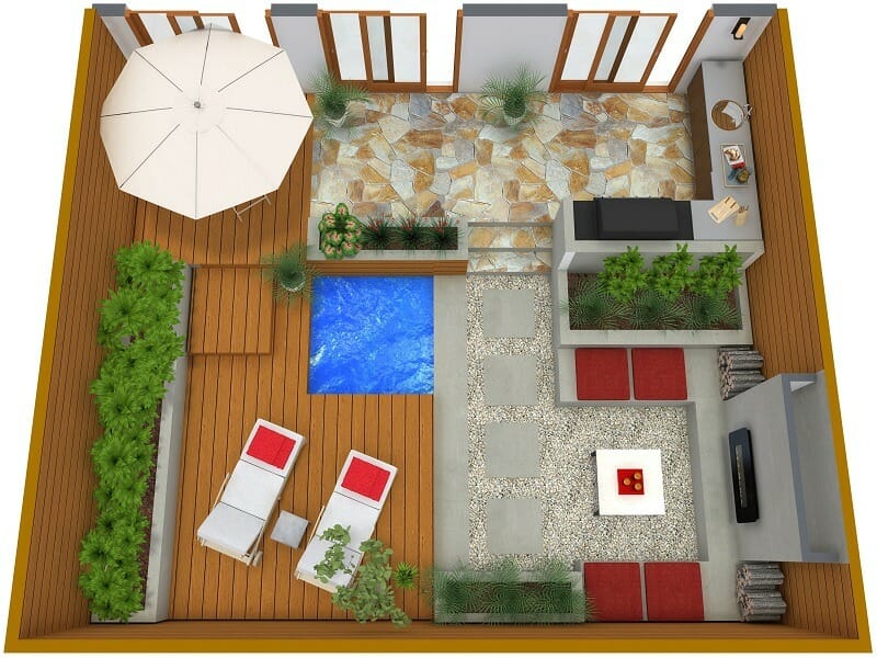 RoomSketcher 3D Site Plan Landscape Design