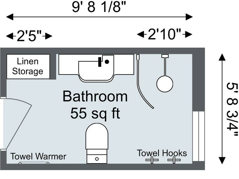 Bathroom planner 2D Floor Plan