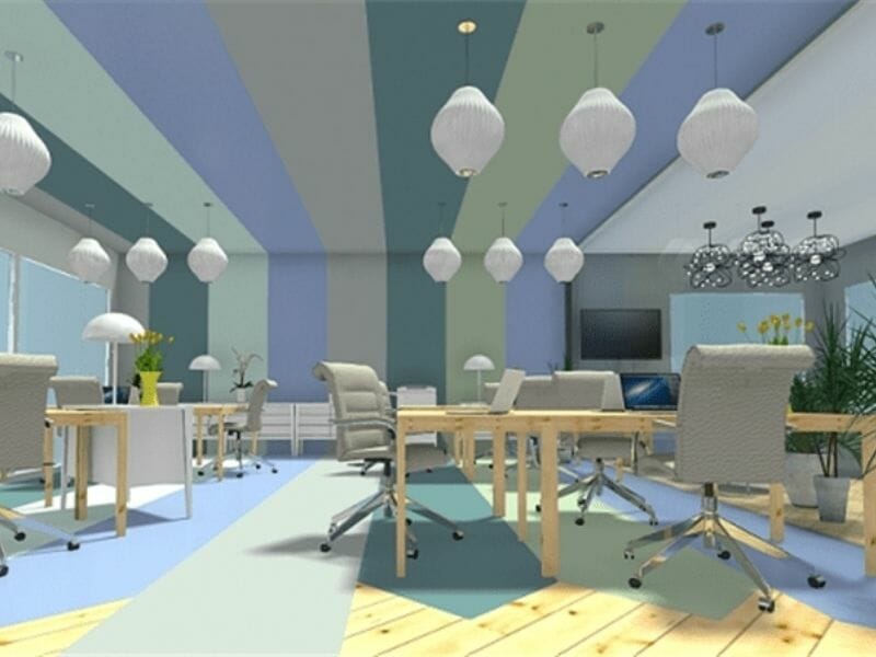 RoomSketcher Commercial Space Coworking Office Idea