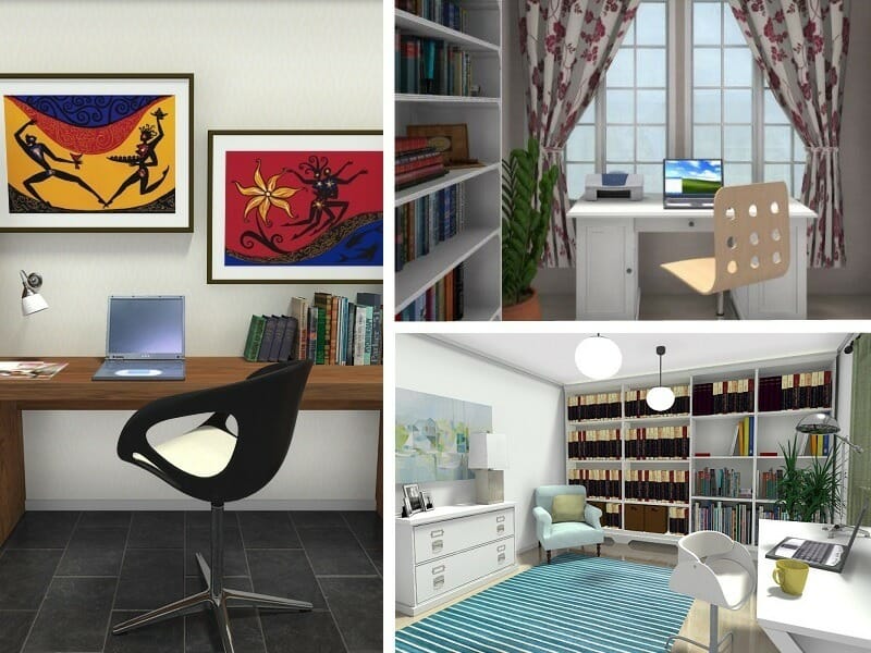 RoomSketcher Home Office Design Ideas 3D Photos