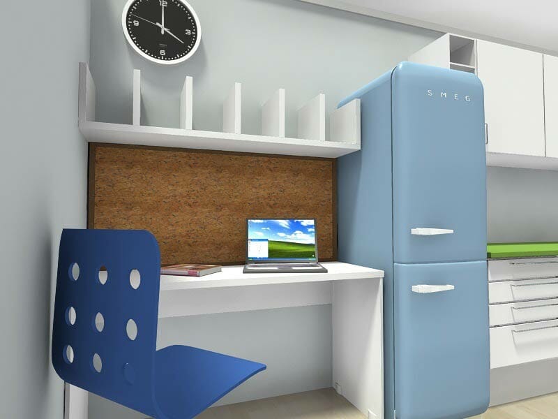 RoomSketcher Home Office Modern In Kitchen Desk Design