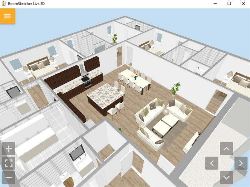 RoomSketcher Live 3D Walkthrough Organic Style House