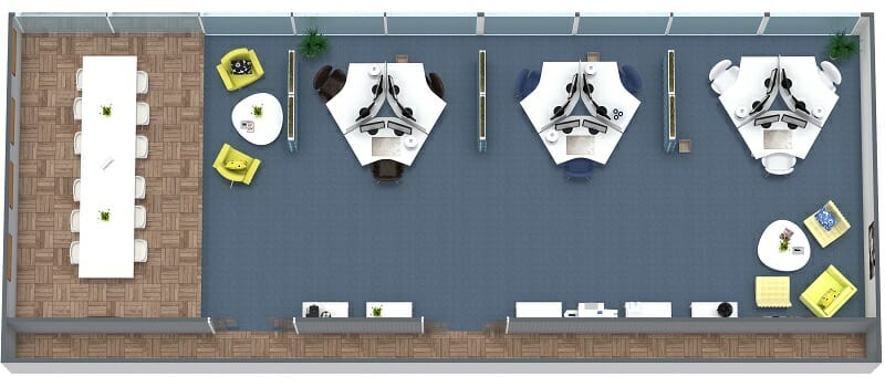 RoomSketcher Office Design Layout Ideas 3D Floor Plan