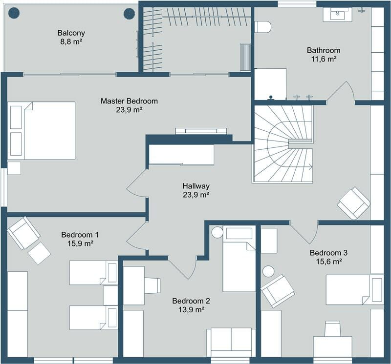 RoomSketcher Sample House Plan