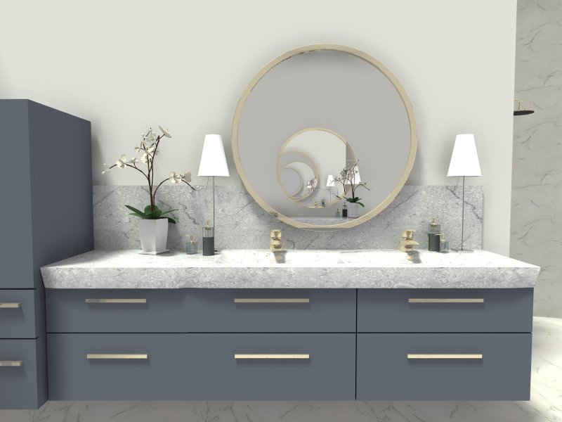 RoomSketcher Transitional Bathroom 3D Photo